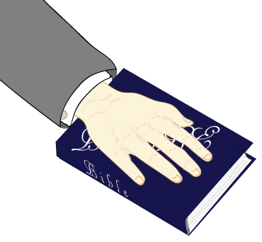a male hand on top of a Bible