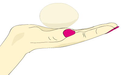 hand with egg